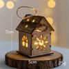 Christmas Wooden House  Christmas Decoration LED Light Xmas Tree Hanging Ornament Home New  Gift Navidad Hanging Decor