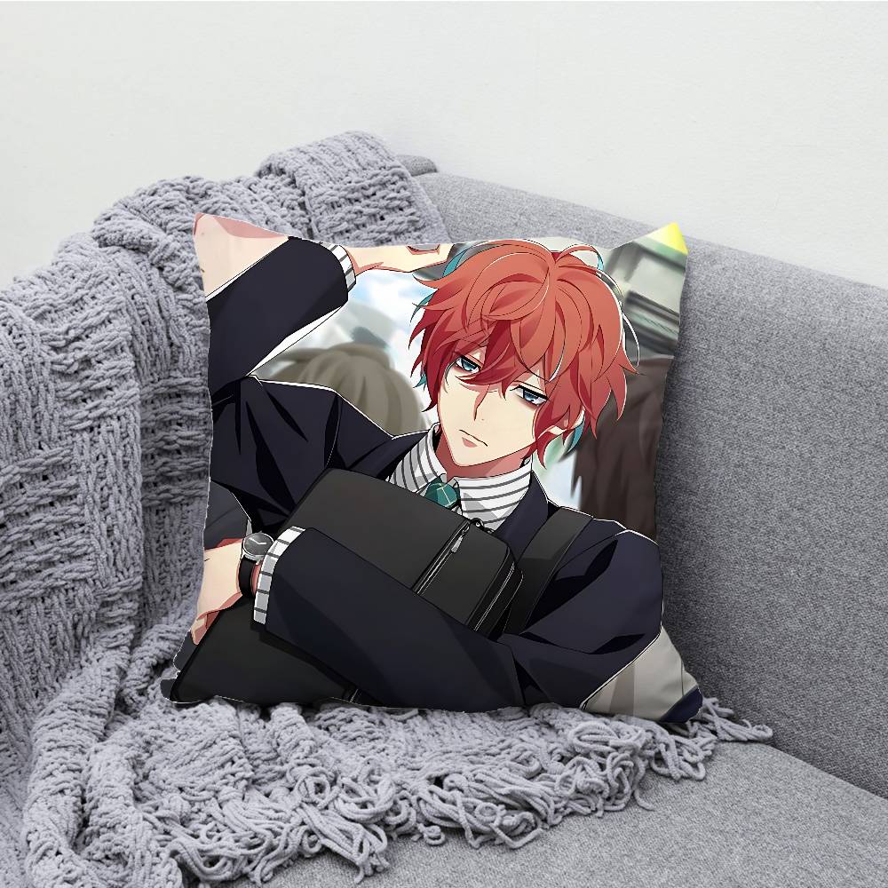 Yandere D-Doppo K-Kannonzaka Pillow Case Print Polyester Fiber 40X40 cm Home Sofa Throw Cushion Cover Decoration
