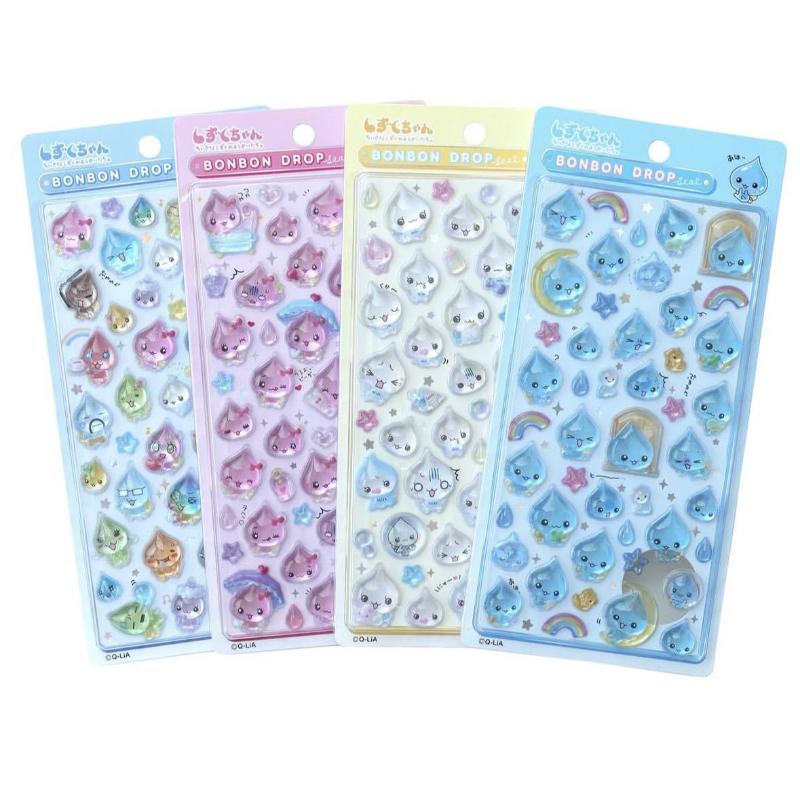 1 Sheet Kawaii Sparkling Powder Raindrop Lord Crystal Drop Glue Decorative Small Gifts Diy Small Water Drop 3D Crystal Stickers