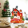 Wood Christmas Calendar Desktop Decor New Year Decorations for Home Offices Tabletop Ornament 2024 Navidad Gift