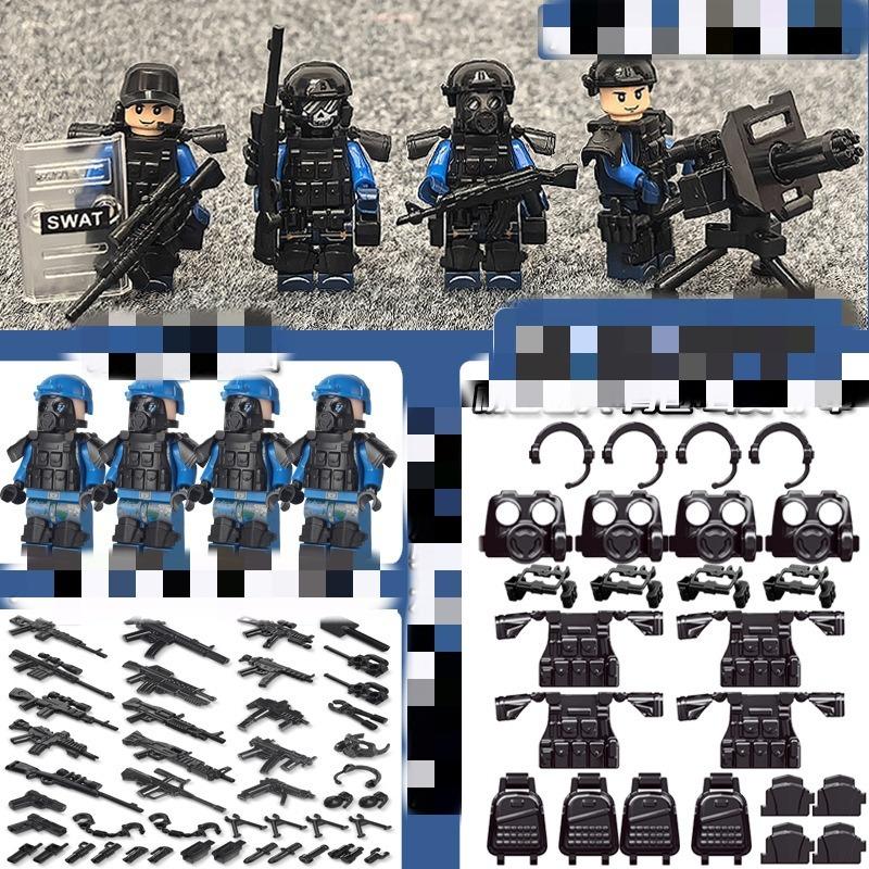 Peacekeeping and Riot Control Teams, Police, Special Forces, Soldiers, Military Figures, Children, Assembled Toys, Building Toys, Gifts