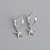Korean Jewelley Women Sterling Silver Tone Starfish Bead Stud Earrings Gathering Gathering Nuptial Wedding Occasion Pendientes Eh714Trendy Stud