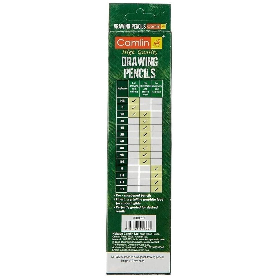 Camlin Kokuyo Drawing Pencil - Pack of 6