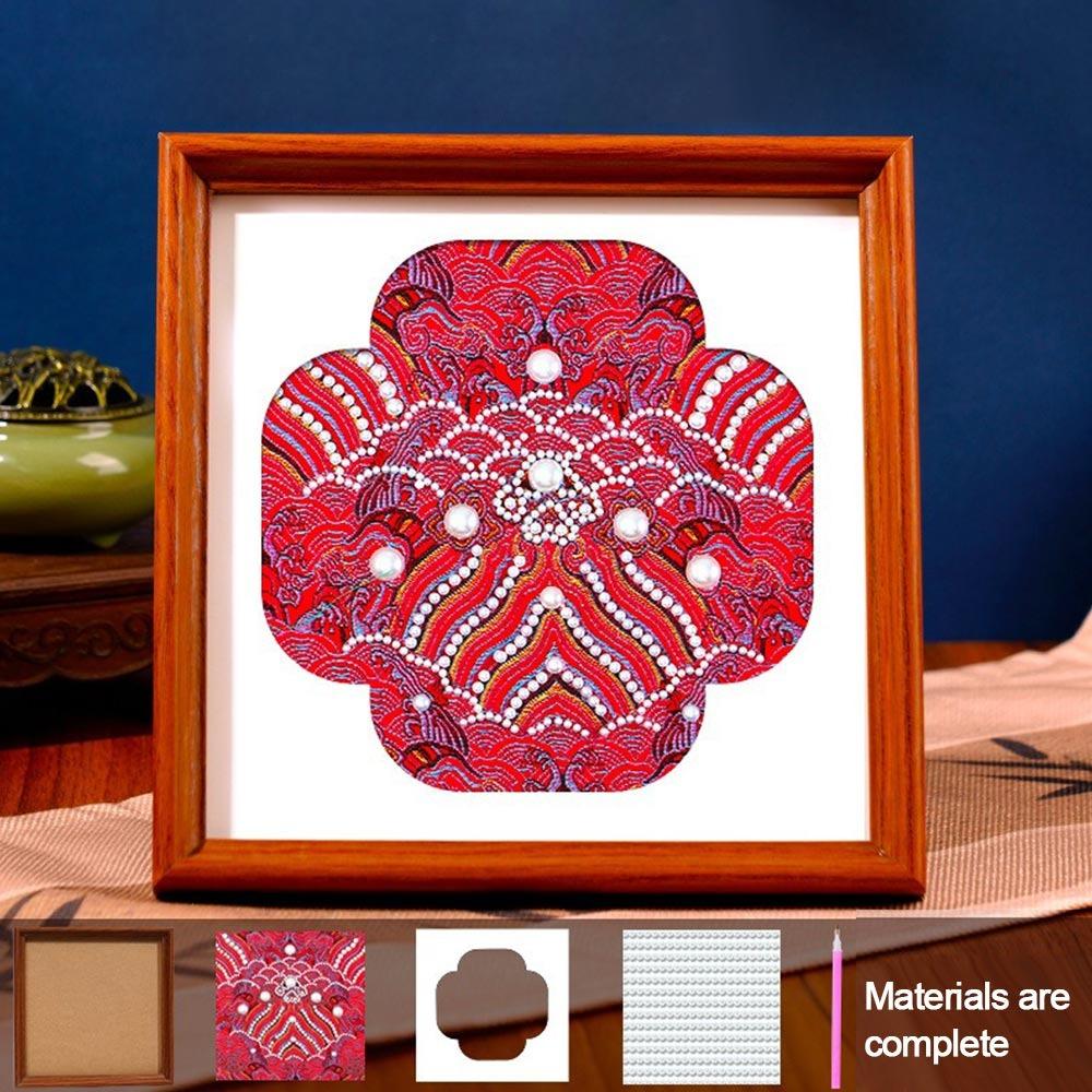 Song Jin Fabric Pearl Paintings Material Kit Engraved Pattern Simulated Pearl DIY Pearl Paintings Kit Handmade