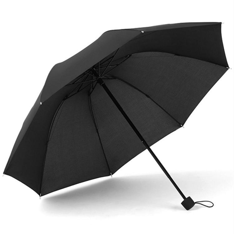 Деловой трехсложный автоматический виниловый зонт с логотипом, очень большой 21 inches