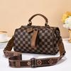 Elegante Borsa a Mano da Donna Boston di Alta Gamma Borsa a Tracolla Casual in Caffè o Kaki