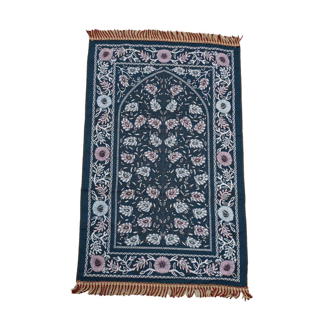 Tragbarer kleiner bunter Teppich mit Blumenmuster - Ideal für Hajj, 110x70cm