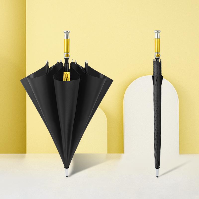 11-Inch umbrella, automatic golf umbrella, enlarged double-layer weather and rain dual-purpose, windstorm-resistant long handle advertising custom
