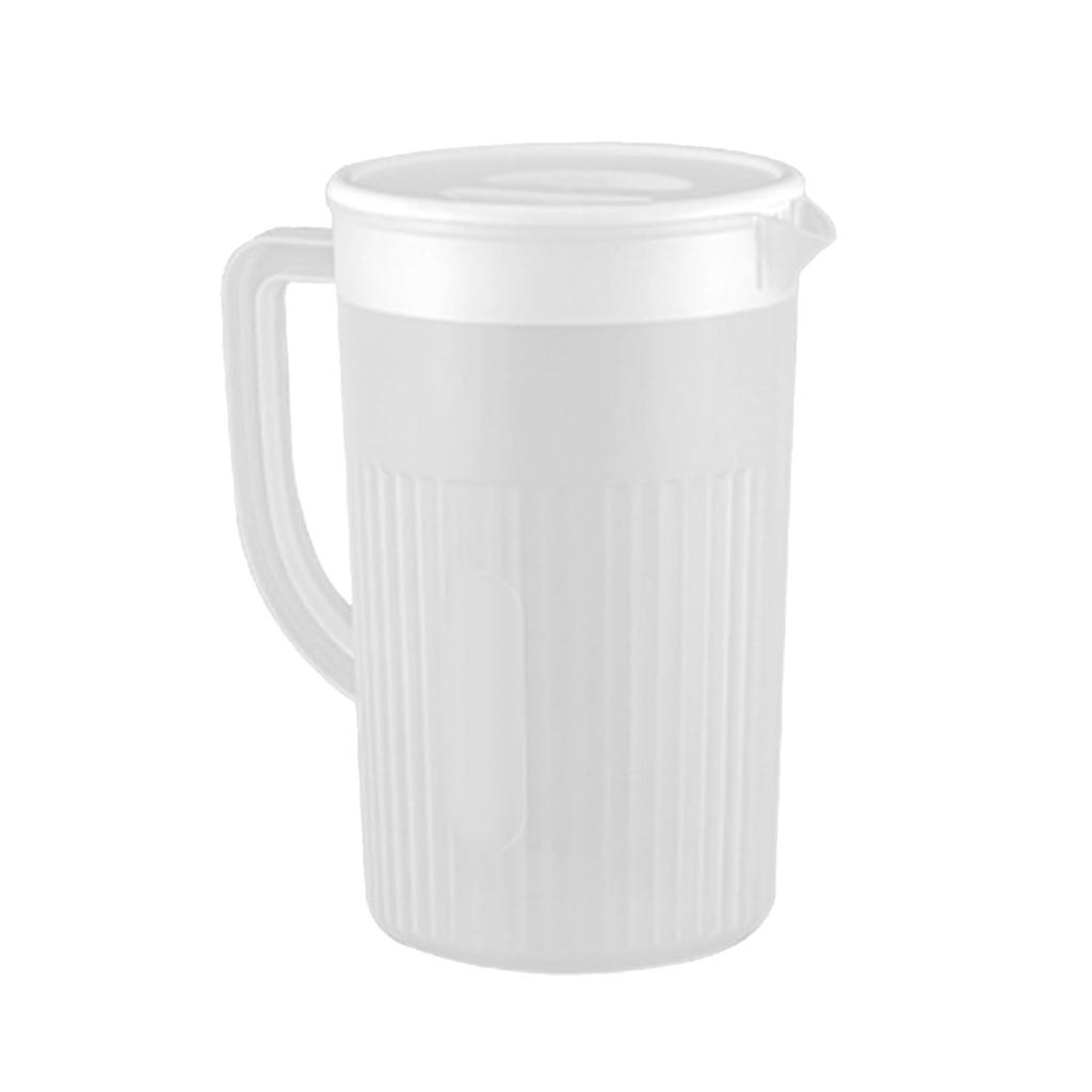 Plastic Pitcher with Lid Large Capacity High Temperature Resistant Cold Water Jug for Juice Tea