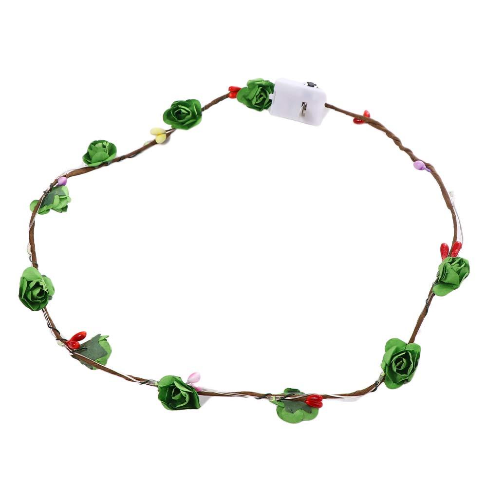 Light For Bride Birthday Party Luminous Glowing Wreath Flower Crowns Wreath Headband Beach Headband