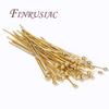 Pins For DIY,50Pcs/Lot 14K Real Gold Plated Pins For Jewelry,Pins with Ball,Bracelets/Earrings Accessories