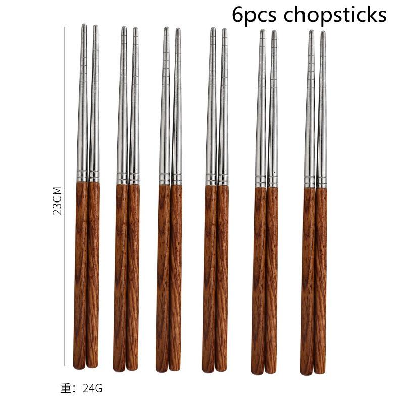 4Pcs Wooden Handle Cutlery Set Mirror Stainless Steel Dinnerware Rose Wood Handle Spoon Knife Fork Dinner Tableware Set Kitchen