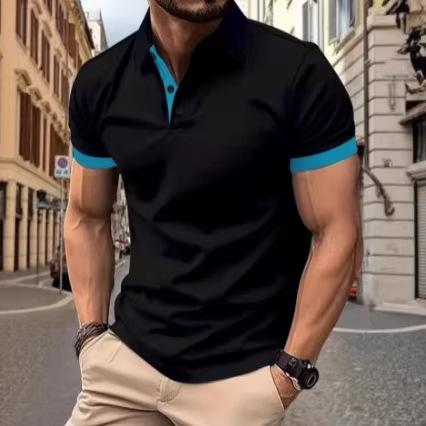2025 summer new men's short-sleeved POLO shirt casual fashion comfortable soft 3D pattern printing