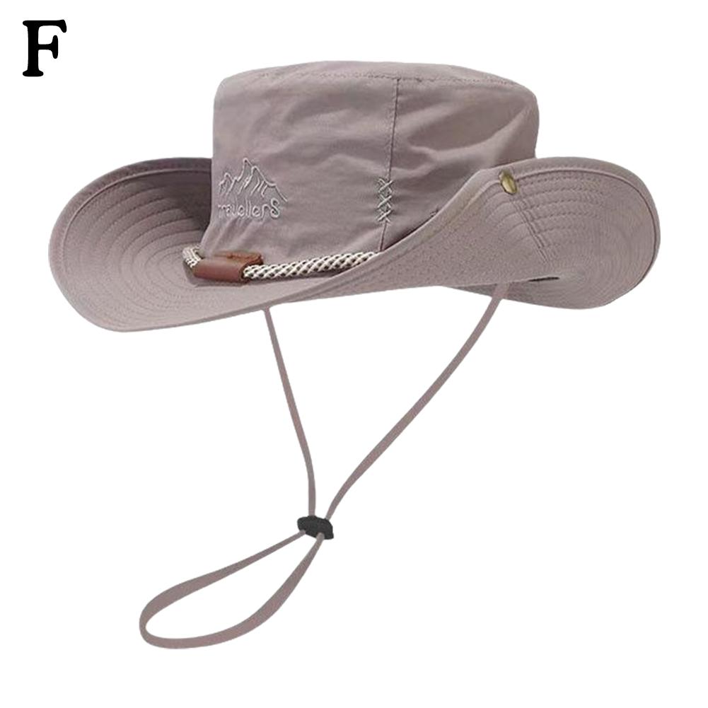 Summer Men's Sunshade Cap Waterproof Quick-drying Breathable Wide Brim Anti-UV Adjustable Outdoor Fishing Hiking Fisherman Hats
