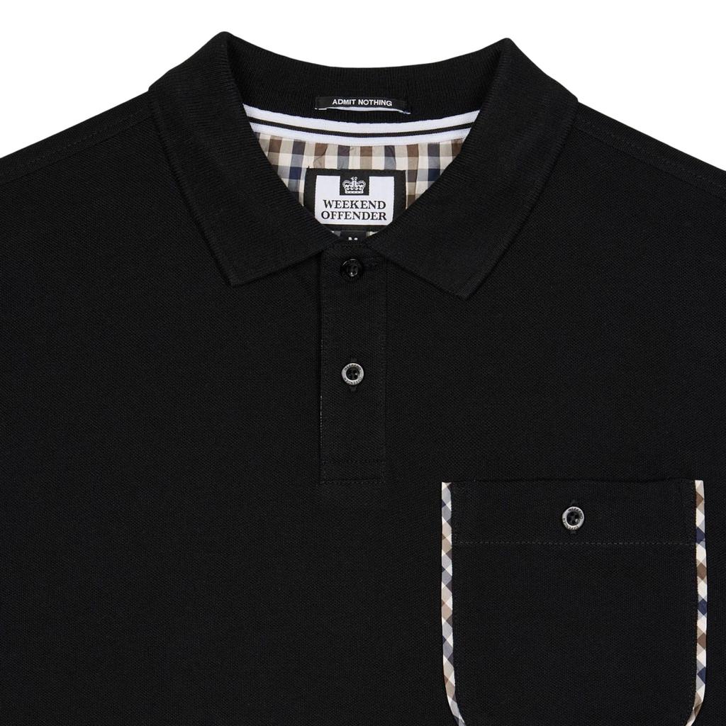 Weekend Offender Mens Spence Checked Polo Shirt