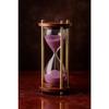 Wooden and Brass 5 Minutes Sand Timer Hour Glass Clock Home Decor Ideal for Exercise, Tea Making, Study Table Decor