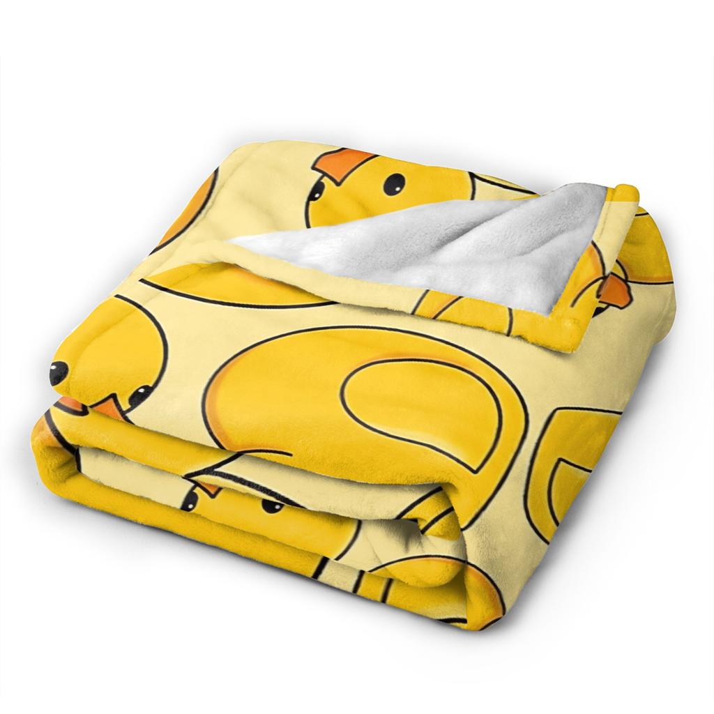 Yellow Rubber Duck   Blanket Quality Super Warm  Bedding Throws Winter Boy Girl Bedroom Print Bedspread