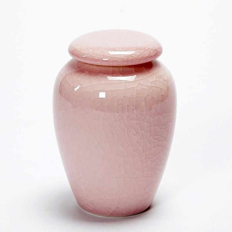 Chinese Style Crackled Glaze Ceramic Storage Bottle Jars Tea Box Tea Spice Sugar Jars Food Container miniature Kitchen Storage C