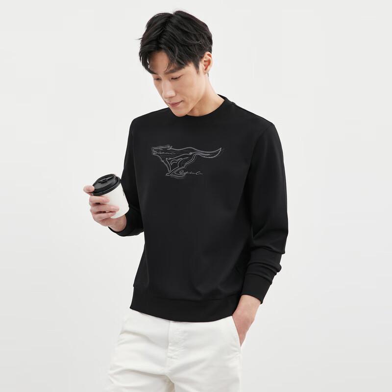 SEPTWOLVES Men's Four-Way Stretch Easy Care Pullover with Wolf Logo