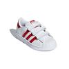 Adidas Originals SUPERSTAR CF Comfortable Abrasion Resistant Breathable Low top Skateboard Shoes White Red CG6622