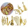 6/12/24pcs Miniature Metal Musical Instrument Ornament DIY Decorative Family Crafts Music Themed Hanging Decorations TMZ