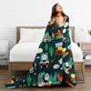 T-Thomas The Train Friends Percy Blanket  Warm Soft Pattern Plush Throw Blanket For Bedroom Trave Flannel Bedspread Bed Cover