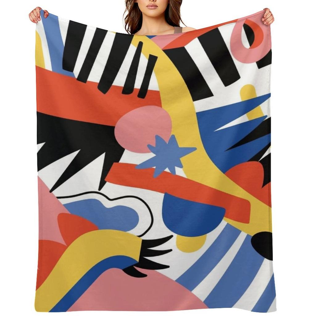 Hysterical Throw Blanket Multi-Purpose For Sofa Thin Luxury Flannel Fabric Blankets