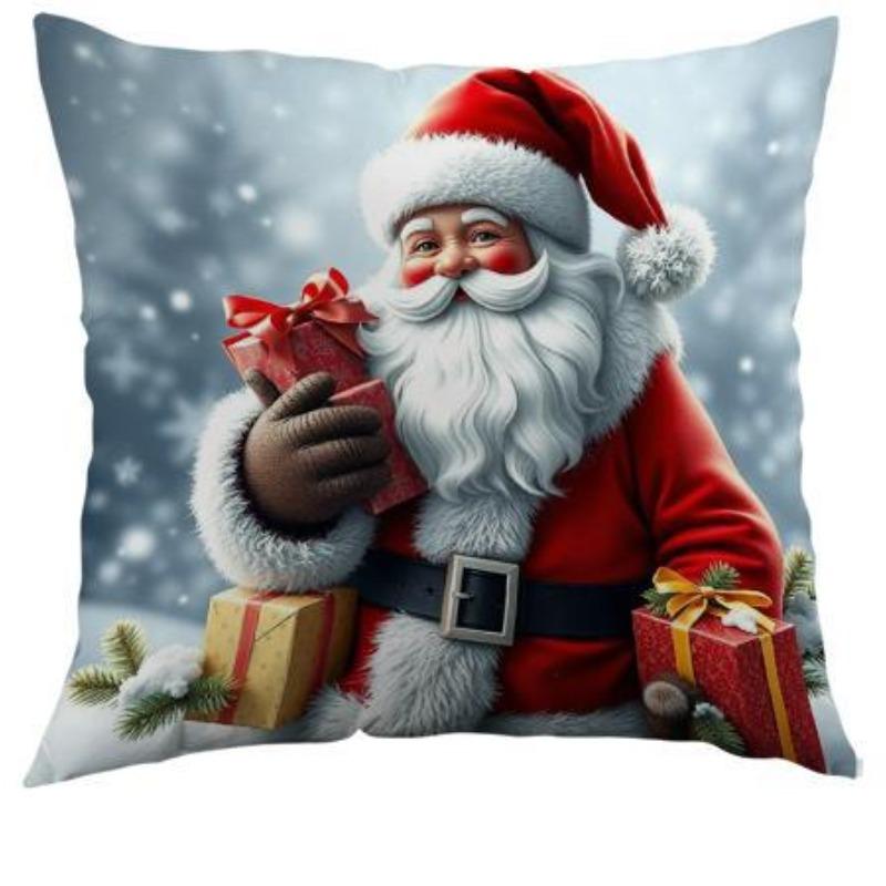 

Новая Рождественская наволочка Полиэстер Принт Рождественской елки Наволочка для домашней подушки Наволочка для подушки на диван в гостиную 45*45cm