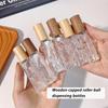 10Ml Wooden Cap Spray Bottle Clear Glass Spray Bottle Perfume Sample Vials Portable Refillable Cosmetic Empty Atomizer Gold Cap