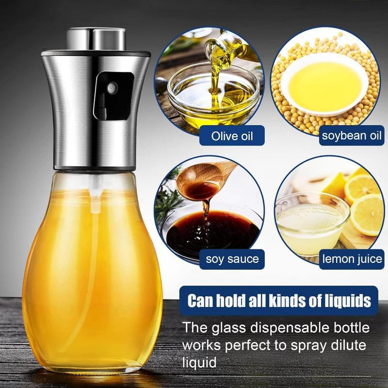 Glass Oil Sprayer for Cooking - 200ML Mister Bottle for Cooking, Baking, and Air Fryer