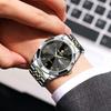 Genuine Men's Waterproof Korean-Style Luminous Quartz Watch with Double Calendar