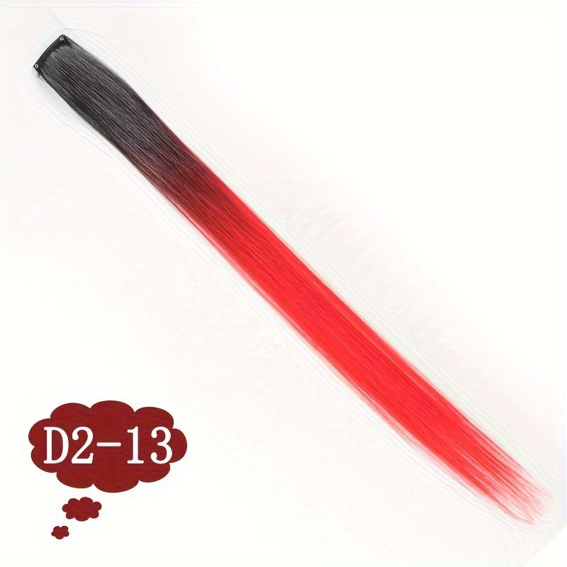 Synthetic Wig Extension 24inch Sparkle Shiny Tinsel Hair Gold Thread Colorful BB Clip Hair Extension