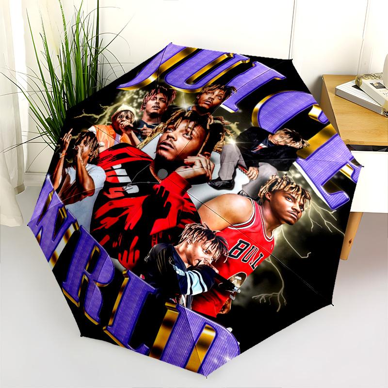 Juice Wrld Tribute Folding Umbrella Umbrella Travel Three Folds Umbrella Light