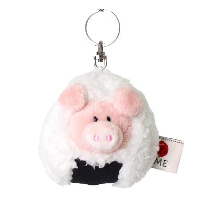 [NICI] Pink Pig Rice Ball Keychain 8cm Pig Plush Toy W8×D8×H8cm
