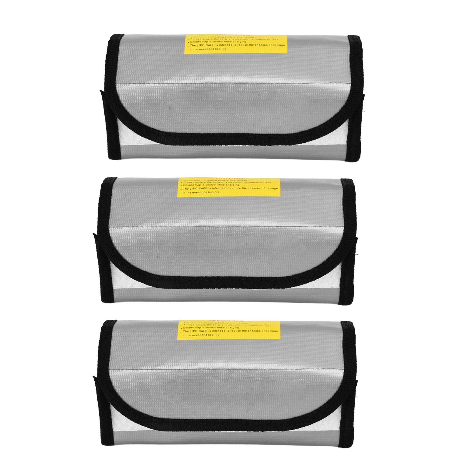 

3pcs Lipo Battery Guard Safe Bag Fireproof Explosion Proof High Temperature Resistance for Home Workshop
