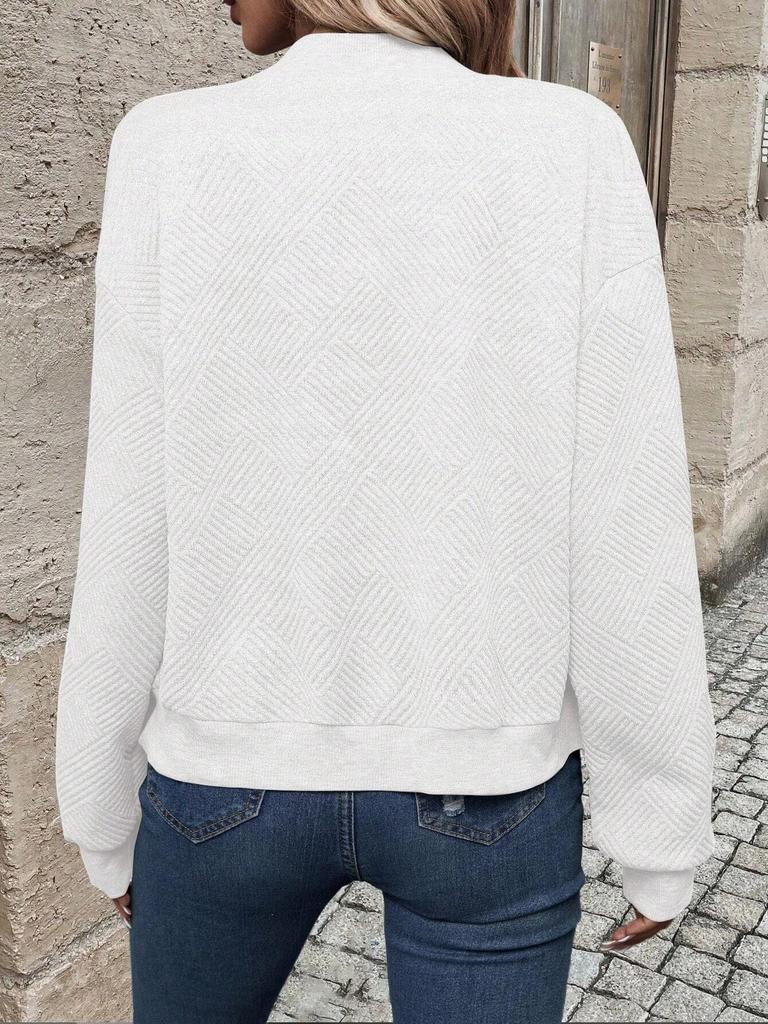 Autumn/Winter 2025 Solid Color Women's Zipper Jacket with Baseball Collar