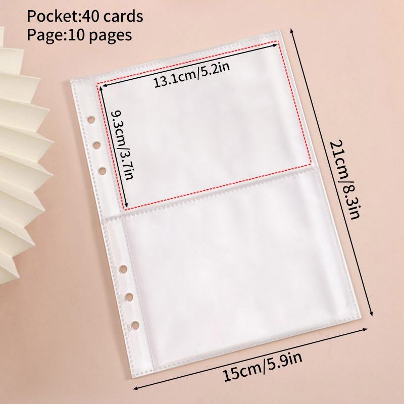 A5 Inner Page Photocard Binder Multi-Pockets Kpop Photocards Sleeves Photo Album Page Idol Photo Cards Protector Collect Book