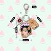 1pc Kpop Stray Kids Member Acrylic Keychain Cute 3-in-1 Mini Lightstick Real Photo Name Tag Triple Pendant Keyring for Bags, SKZ Merch STAY Gift