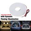 LED Ambient Light Strip 4M 12V Silicone Interior Car Decorative Lamp Waterproof Tailgate Light Strip Flexible DIY Lamp White