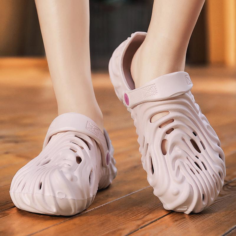 Vară, nou cuplu exploziv, amprentă digitală, culoare solidă, bărbați, femei, sandale respirabile, pantofi de înot pentru bărbați