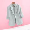 Dámská bunda v zeleném obleku s tříčtvrtečním rukávem Letní novinka Slim Casual Slim Small Suit Jacket pro ženy