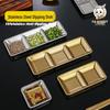 Koreanische 304 Edelstahl-Saucenschale mit zwei oder drei Fächern für Hot Pot & Grill-Gewürz-Dip