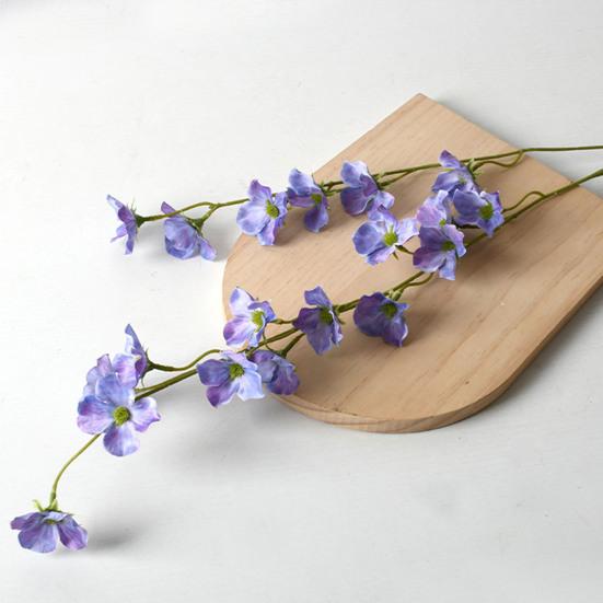 Artificial Crabapple Blossom Stem Realistic Faux Begonia Vine Branch Long Stem Fake Flowers for Spring Summer Indoor Wedding Home Table Centerpiece