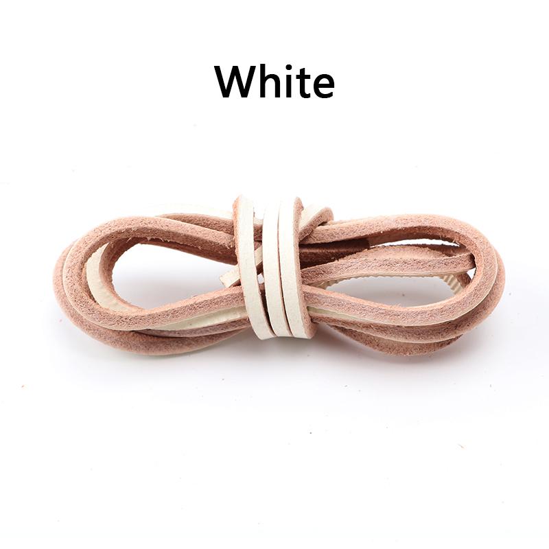 New High Quality Flat Shoelaces Solid Leather Shoe Laces Classic Multicolor Leisure Shoe Lace Outdoor Unisex Boots Shoelace