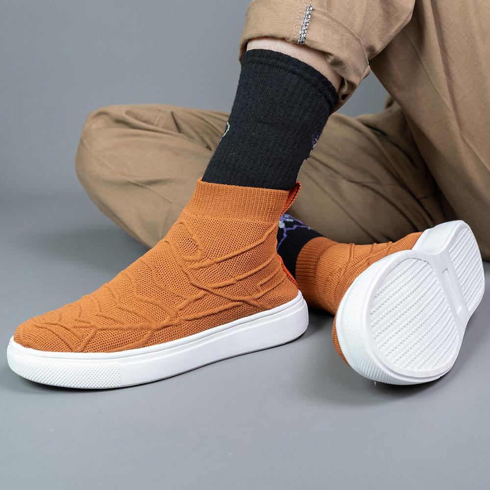 Plus Size High Top Massive Sports Sock Boot New Men Sock Sneakers Man Running Sport Shoes White Sports Shoes Knit Gym Male Shoes