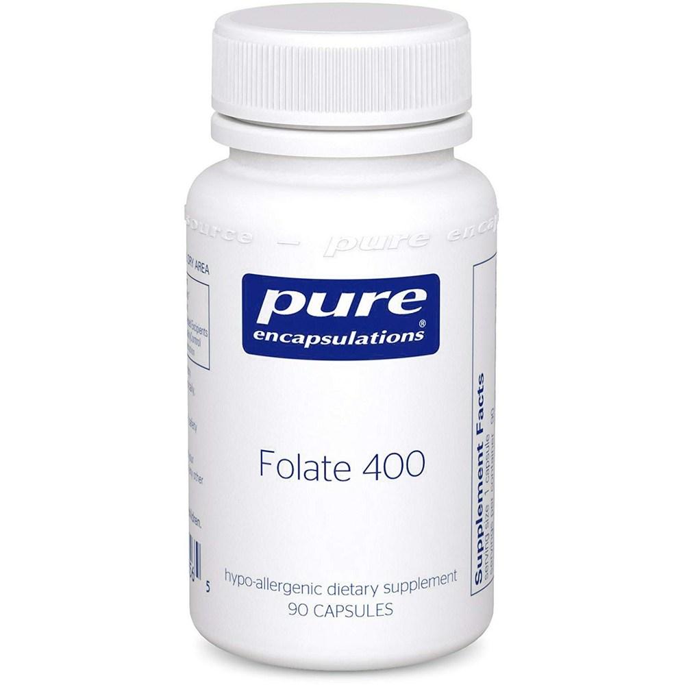 Pure Encapsulation Folate 400 Capsules Gluten Free 1 Pcs 90 Tablets