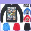 Lebendiger Kinder-Roblox-Print Hoodie-Pullover Mit Langen Ärmeln Und Bequemer Passform
