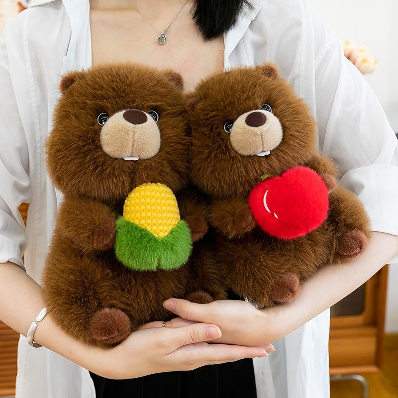 Cute Groundhog Doll Cute Foodie Plush Toys Children's Companionship Gift Pillow