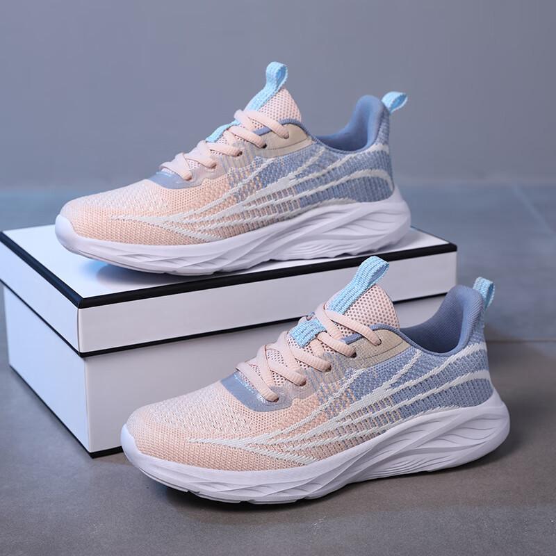 Outdoor women's shoes 2025 new summer breathable sports shoes, shock absorption and lightweight for junior high school students, high school ent