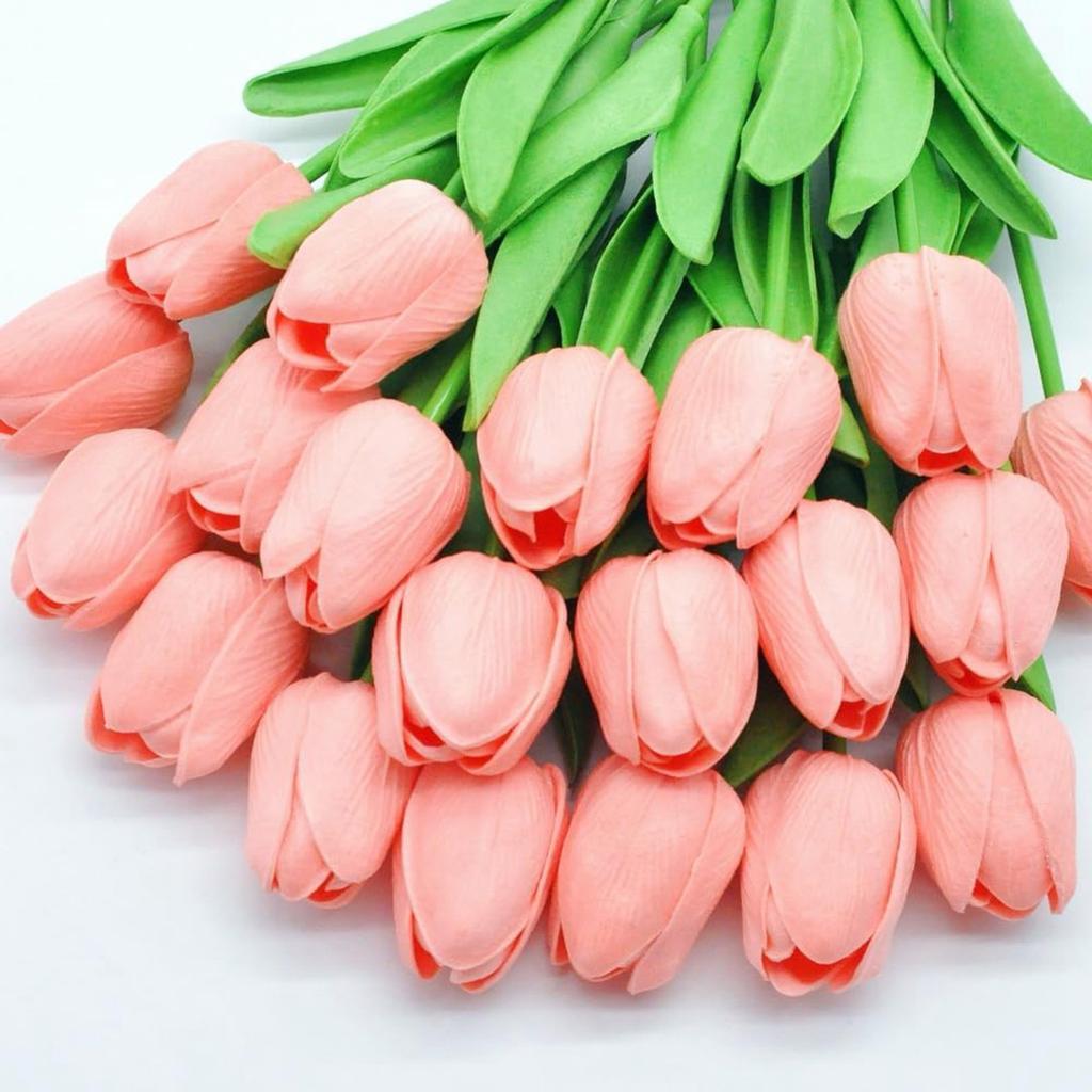 10 ks Umělá květina Realistický dotek Tulipán Scrapbooking Váza Domácí dekorace Svatba Zahrada Oblouk Girlanda Kytice ke Dni matek diy